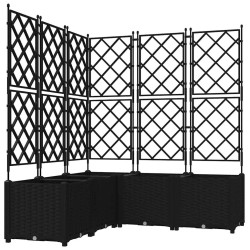 Cache-pot de jardin 5 pcs Noir 120 x 120 x 143 cm Plastique 524231524231