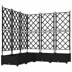 Cache-pot de jardin 5 pcs Noir 120 x 120 x 125,5 cm Plastique 524232524232