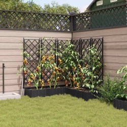 Cache-pot de jardin 5 pcs Noir 120 x 120 x 125,5 cm Plastique 524232524232