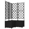 Cache-pot de jardin 3 pcs Noir 80 x 80 x 143 cm Plastique 524233524233