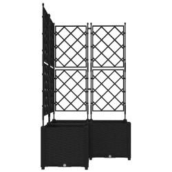 Cache-pot de jardin 3 pcs Noir 80 x 80 x 143 cm Plastique 524233524233
