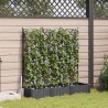 Cache-pot de jardin 3 pcs Noir 120 x 40 x 125,5 cm Plastique 524234524234