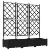Cache-pot de jardin 3 pcs Noir 120 x 40 x 125,5 cm Plastique 524234524234