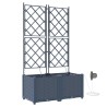 Cache-pot de jardin 2 pcs Gris 80 x 40 x 142 cm Plastique 524236524236