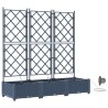 Cache-pot de jardin 3 pcs Gris 120 x 40 x 126 cm Plastique 524237524237