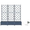 Cache-pot de jardin 3 pcs Gris 120 x 40 x 126 cm Plastique 524237524237