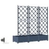 Cache-pot de jardin 3 pcs Gris 120 x 40 x 126 cm Plastique 524237524237