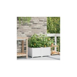 Cache-pot de jardin 2 pcs Blanc Plastique 524239524239