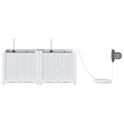 Cache-pot de jardin 2 pcs Blanc Plastique 524239524239