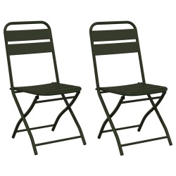 Chaise de jardin pliante 2 pcs Vert 42 x 52 x 82 cm 524241524241