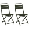 Chaise de jardin pliante 2 pcs Vert 42 x 52 x 82 cm 524241524241
