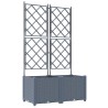 Cache-pot de jardin 2 pcs Gris Clair 80 x 40 x 143 cm Plastique 524242524242