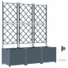 Cache-pot de jardin 3 pcs Gris Clair Plastique 524244524244