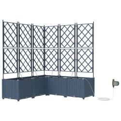 Cache-pot de jardin 5 pcs Gris Plastique 524246524246