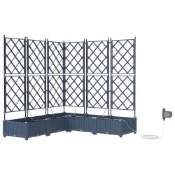Cache-pot de jardin 5 pcs Gris 120 x 120 x 126 cm Plastique 524247524247