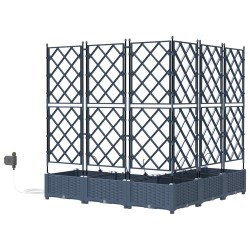 Cache-pot de jardin 5 pcs Gris 120 x 120 x 126 cm Plastique 524247524247