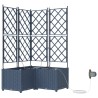Cache-pot de jardin 3 pcs Gris 80 x 80 x 142 cm Plastique 524248524248