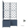Cache-pot de jardin 3 pcs Gris 80 x 80 x 142 cm Plastique 524248524248