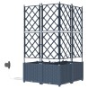 Cache-pot de jardin 3 pcs Gris 80 x 80 x 142 cm Plastique 524248524248