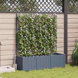 Cache-pot de jardin 3 pcs Gris Clair 120 x 40 x 143 cm 524249524249