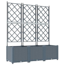 Cache-pot de jardin 3 pcs Gris Clair 120 x 40 x 143 cm 524249524249