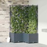 Cache-pot de jardin 3 pcs Gris Clair 80 x 80 x 143 cm Plastique 524250524250