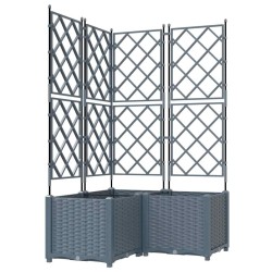 Cache-pot de jardin 3 pcs Gris Clair 80 x 80 x 143 cm Plastique 524250524250