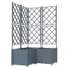 Cache-pot de jardin 3 pcs Gris Clair 80 x 80 x 143 cm Plastique 524250524250