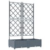Cache-pot de jardin 2 pcs Gris Clair 80 x 40 x 125,5 cm 524251524251