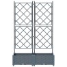 Cache-pot de jardin 2 pcs Gris Clair 80 x 40 x 125,5 cm 524251524251