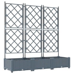 Cache-pot de jardin 3 pcs Gris Clair 120 x 40 x 125,5 cm 524252524252