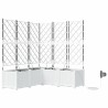 Cache-pot de jardin 5 pcs Blanc Plastique 524253524253