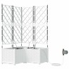 Cache-pot de jardin 3 pcs Blanc Plastique 524255524255