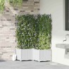 Cache-pot de jardin 3 pcs Blanc Plastique 524255524255