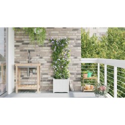 Cache-pot de jardin Blanc 40 x 40 x 142 cm Plastique 524256524256