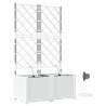 Cache-pot de jardin 2 pcs Blanc Plastique 524258524258