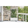 Cache-pot de jardin 2 pcs Blanc Plastique 524258524258