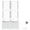 Cache-pot de jardin 2 pcs Blanc Plastique 524258524258