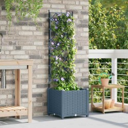 Cache-pot de jardin Gris Clair 40 x 40 x 143 cm Plastique 524259524259