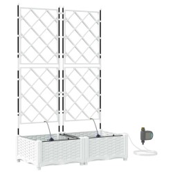 Cache-pot de jardin 2 pcs Blanc Plastique 524260524260