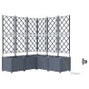 Cache-pot de jardin 5 pcs Gris Clair Plastique 524261524261