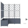 Cache-pot de jardin 5 pcs Gris Clair Plastique 524261524261