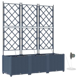 Cache-pot de jardin 3 pcs Gris 120 x 40 x 142 cm Plastique 524263524263