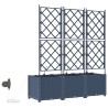 Cache-pot de jardin 3 pcs Gris 120 x 40 x 142 cm Plastique 524263524263