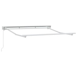 Cadre d'auvent Réglable Blanc 2,5 x 2 m Acier 524264524264