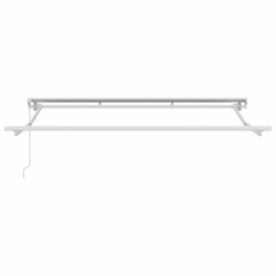 Cadre d'auvent Réglable Blanc 3 x 2 m Acier 524265524265