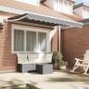 Cadre d'auvent Réglable Blanc 3,5 x 2 m Acier 524266524266