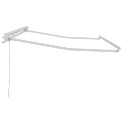 Cadre d'auvent Réglable Blanc 3,5 x 2 m Acier 524266524266