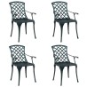 Chaise de jardin 4 pcs Vert 61 x 60,5 x 93cm Aluminium 524267524267