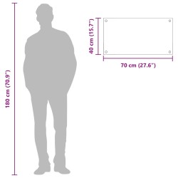 Crédence de cuisine Gris foncé 70 x 40 cm verre trempé 524287524287